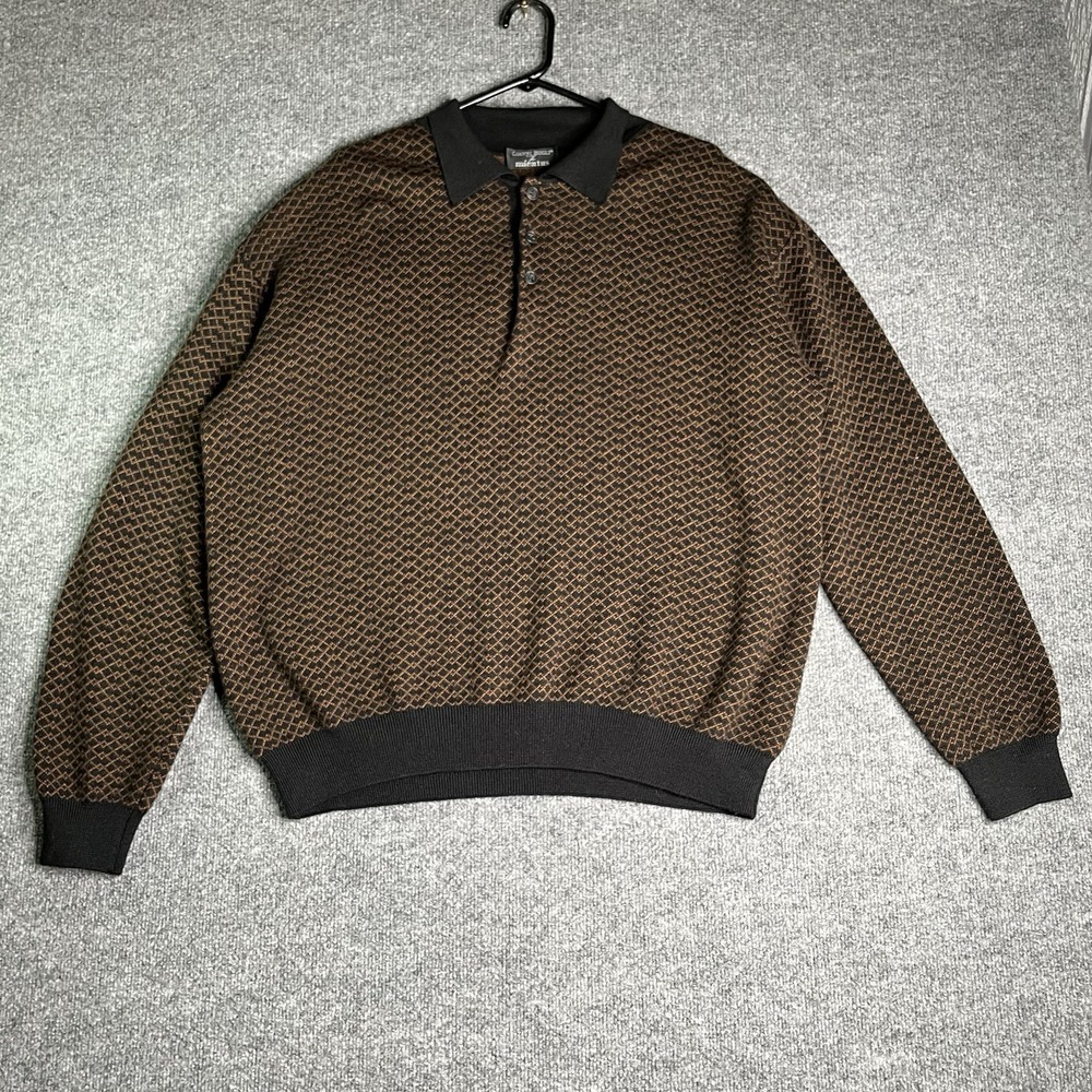 Gianni Bugli Milano For Mientus Polo Sweater Mens Size 58‎ Merino Wool Italy